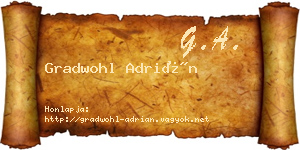 Gradwohl Adrián névjegykártya